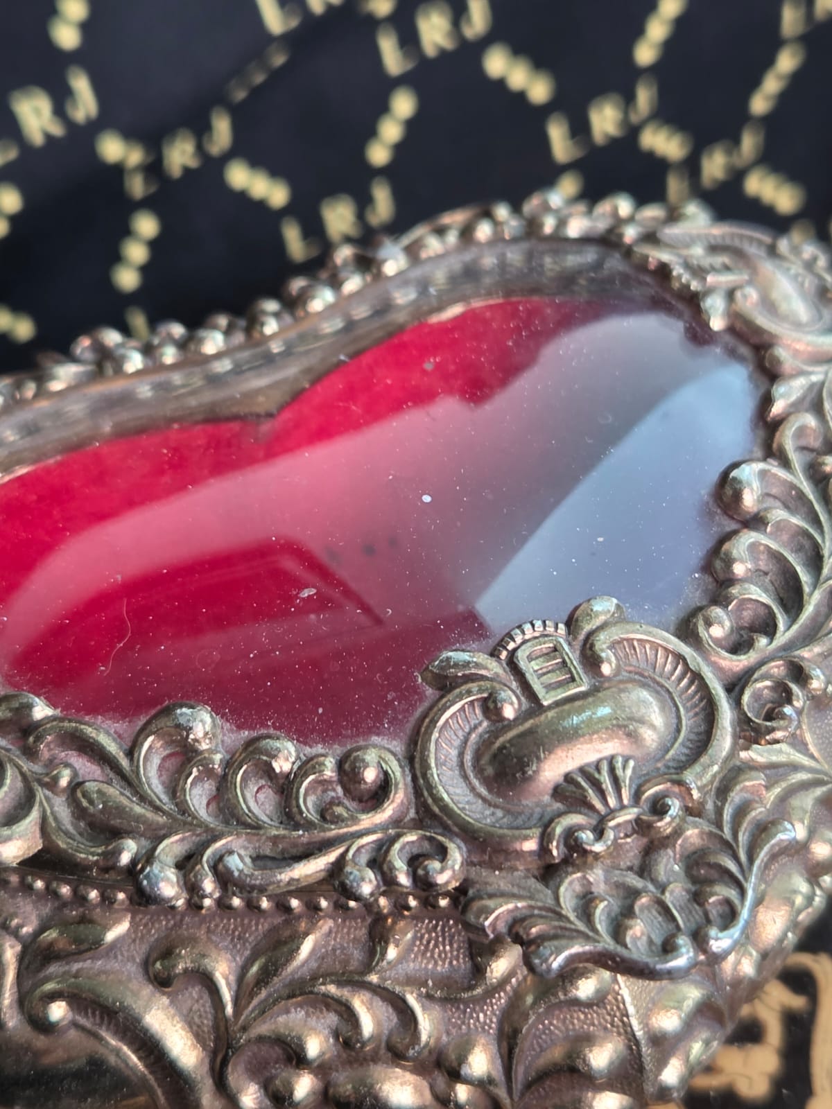 Antique Bubble Glass Jewelry Box