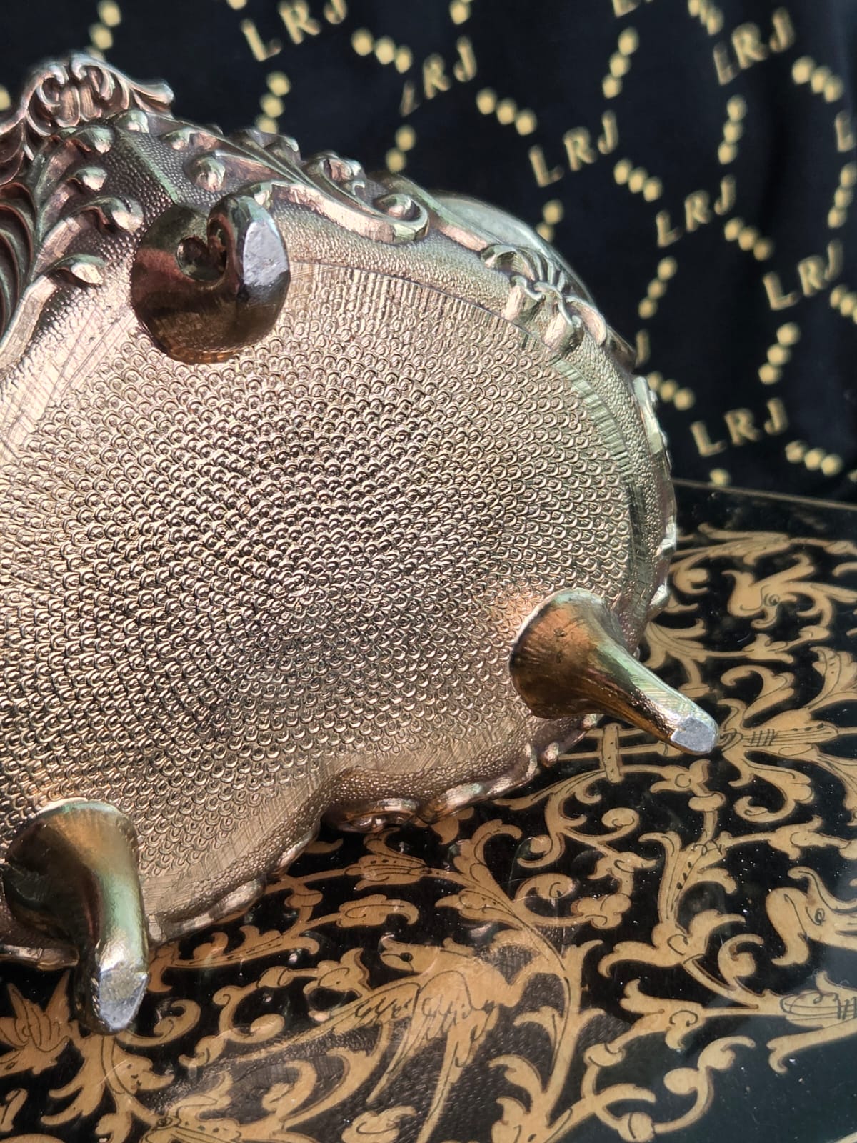 Antique Bubble Glass Jewelry Box
