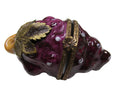 Parry Vieille Limoges porcelain trinket box shaped like a bunch of purple grape
