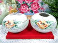 T & V Limoges France painted floral dresser set trinket holder hair Receiver