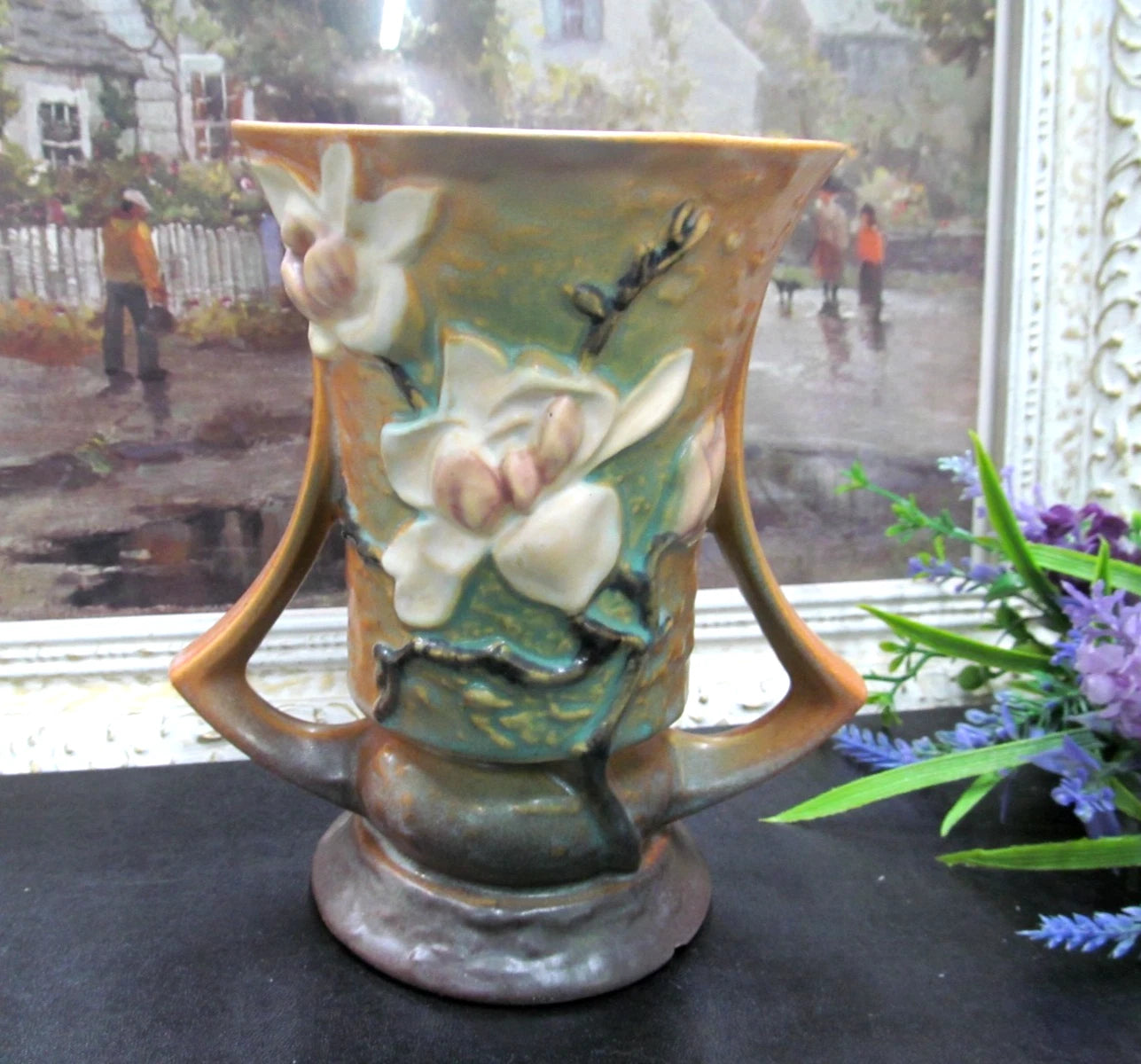 ROSEVILLE MAGNOLIA in browns pattern 88-6 pottery USA