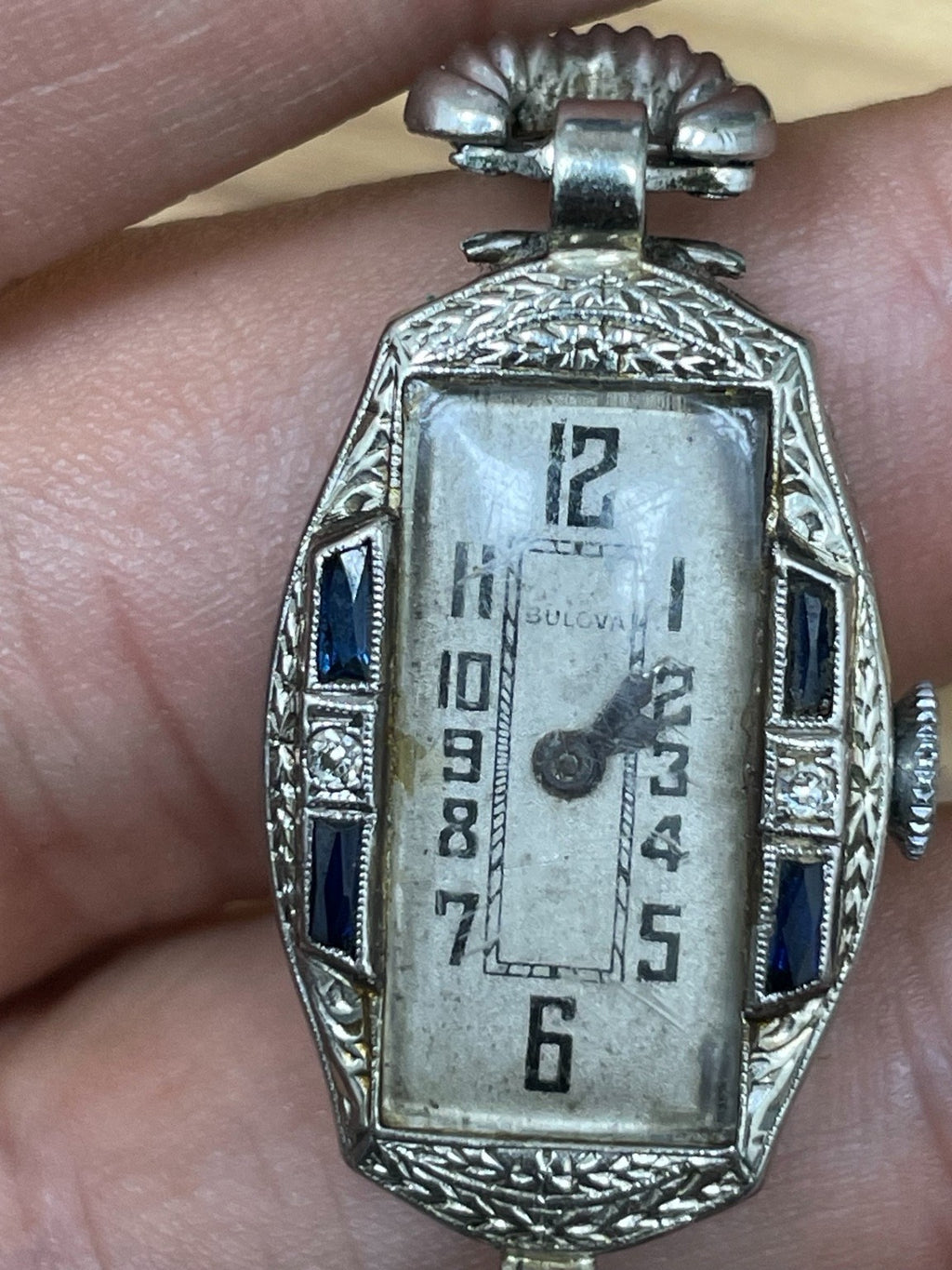 Bulova Art Deco watch full view in box