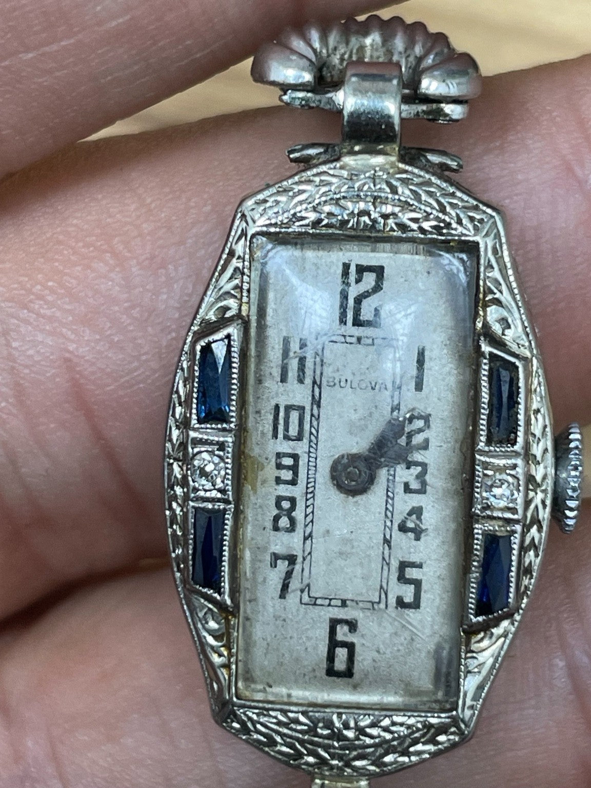 Bulova Art Deco watch full view in box