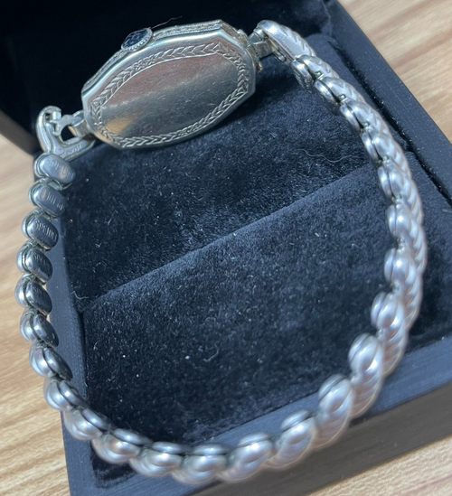Bulova watch on Speidel bracelet in jewelry box